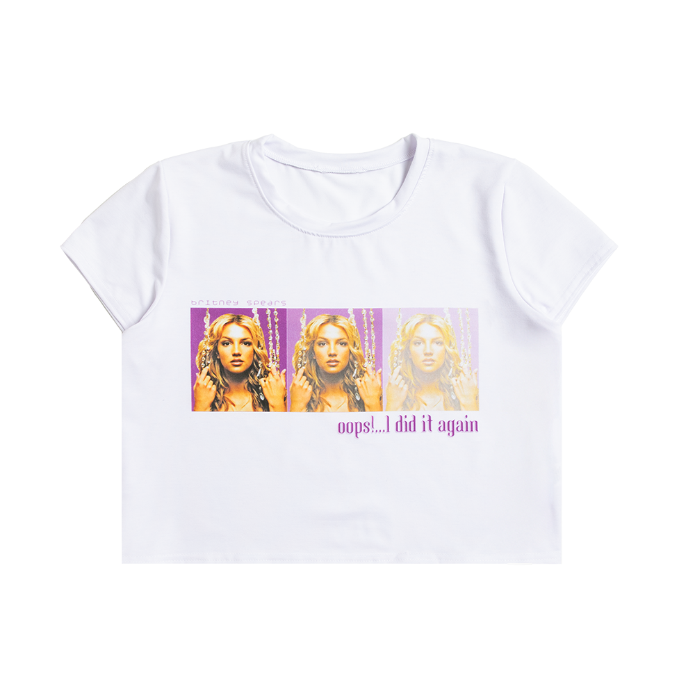Oops! I Did It Again Beaded Curtain Baby Tee - Britney Spears