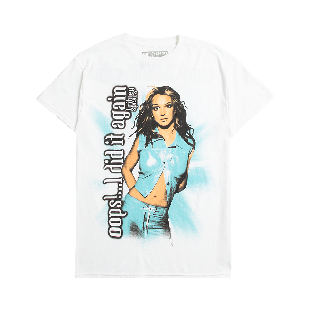 Oops! Tour Anniversary White T-Shirt - Britney Spears Official Oops! Tour Anniversary White T-Shirt - Britney Spears Official