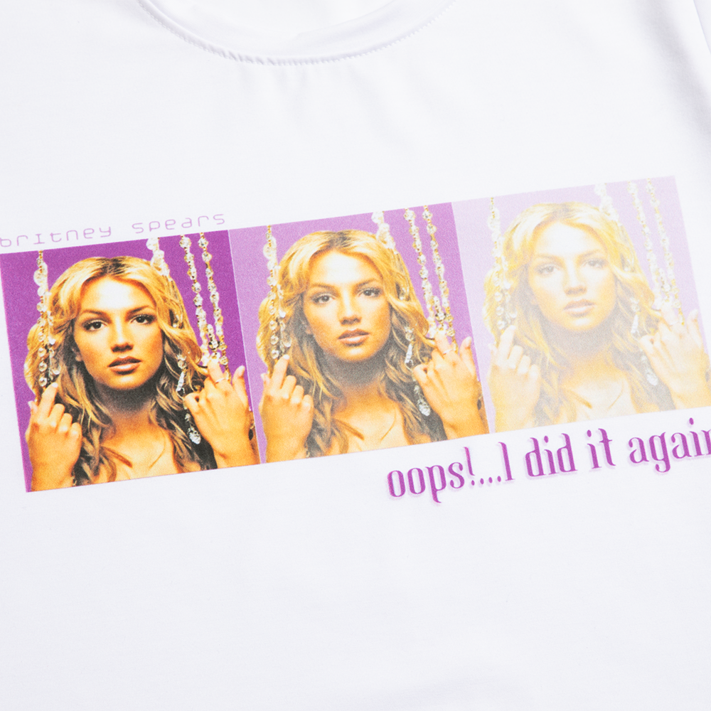 Oops!... I Did It Again Beaded Curtain Baby Tee Detail