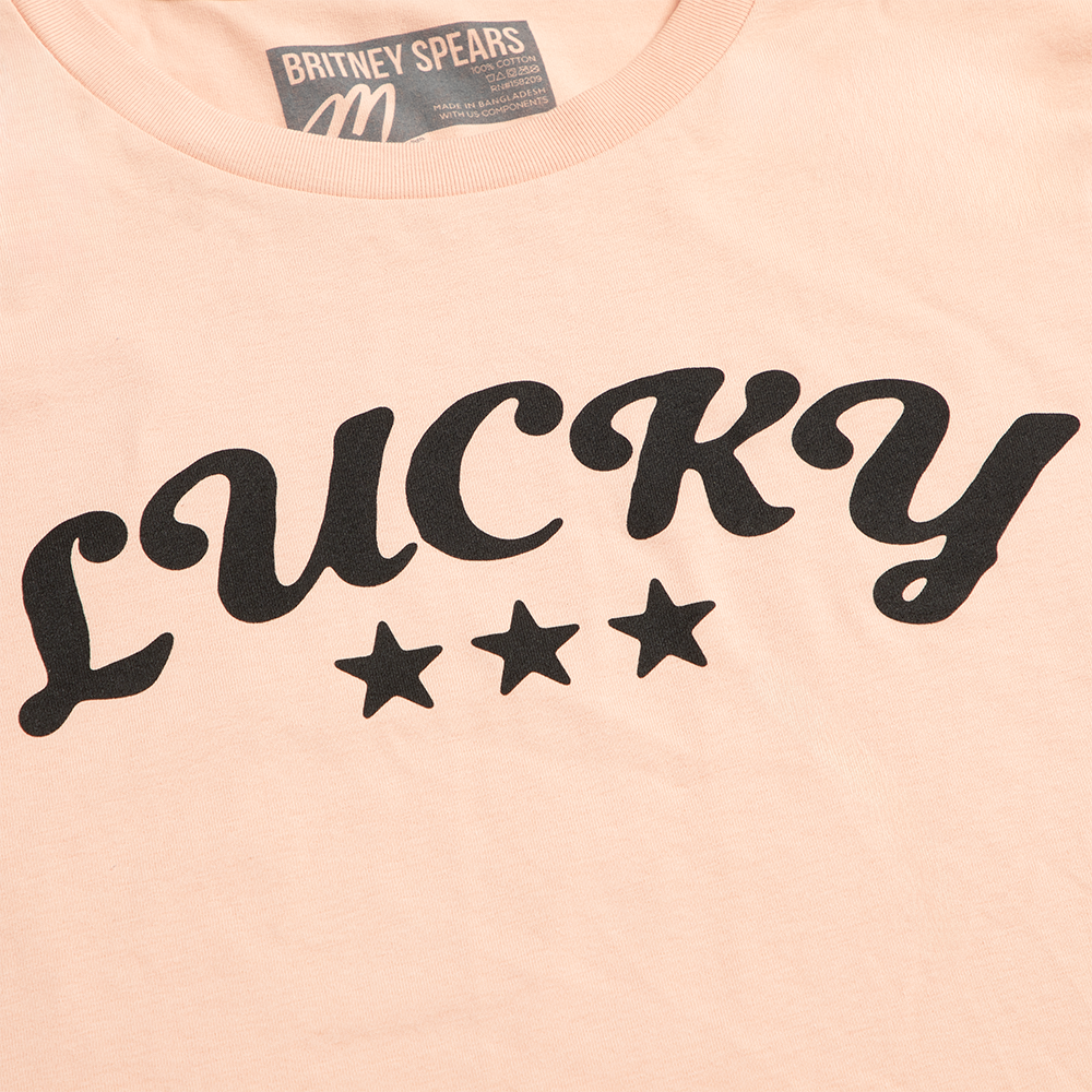Lucky Pink Crop T-Shirt Detail