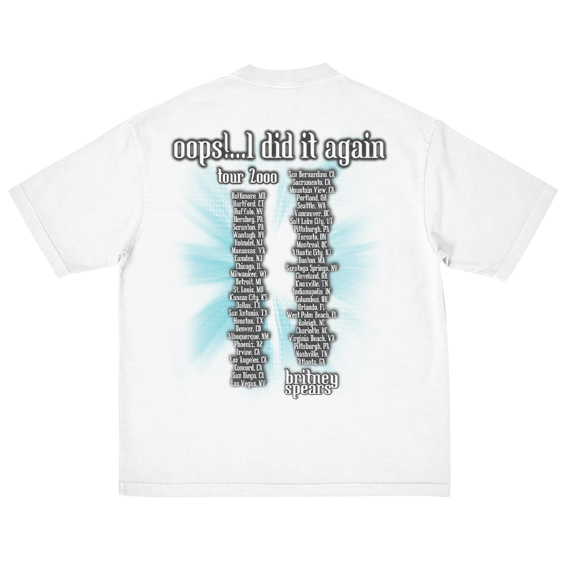 Oops...! Tour Anniversary White T-Shirt - Britney Spears Official Store