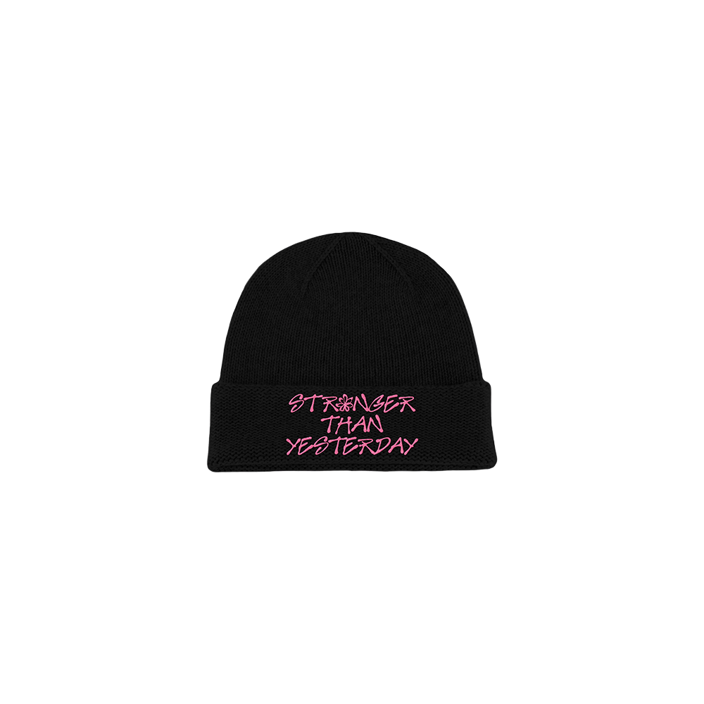 Stronger Than Yesterday Beanie Front